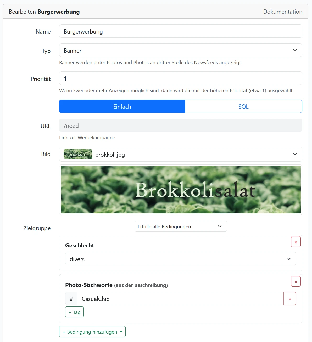 graphischer Ad-Editor